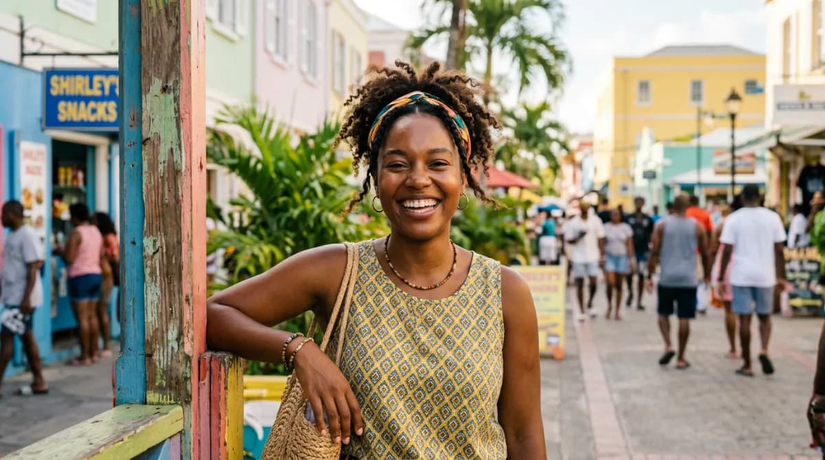 Illustrative Caribbean food business owner