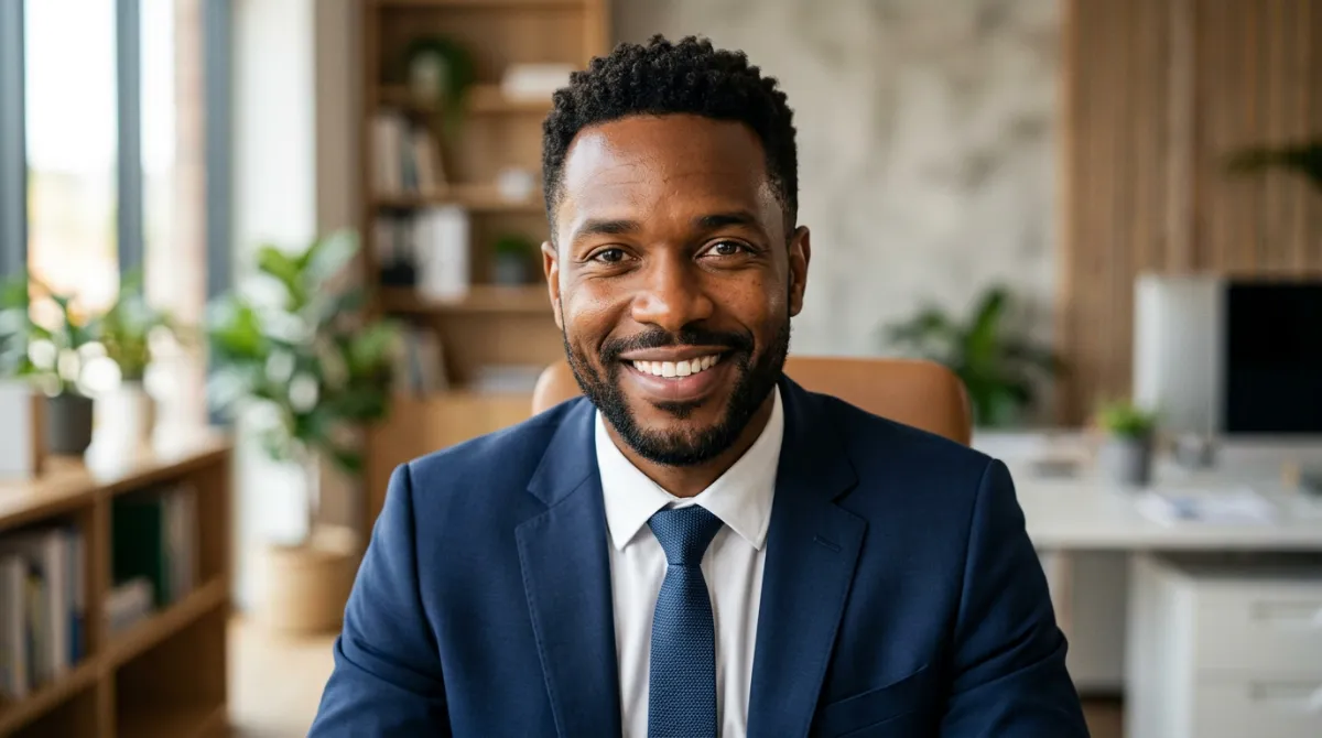 Illustrative Caribbean tech professional